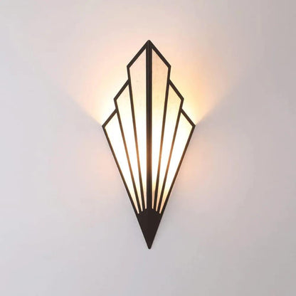 Modern Wall Lamp Black Golden MDF