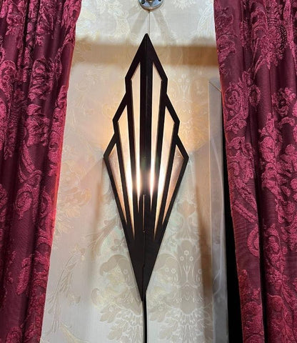 Modern Wall Lamp Black Golden MDF
