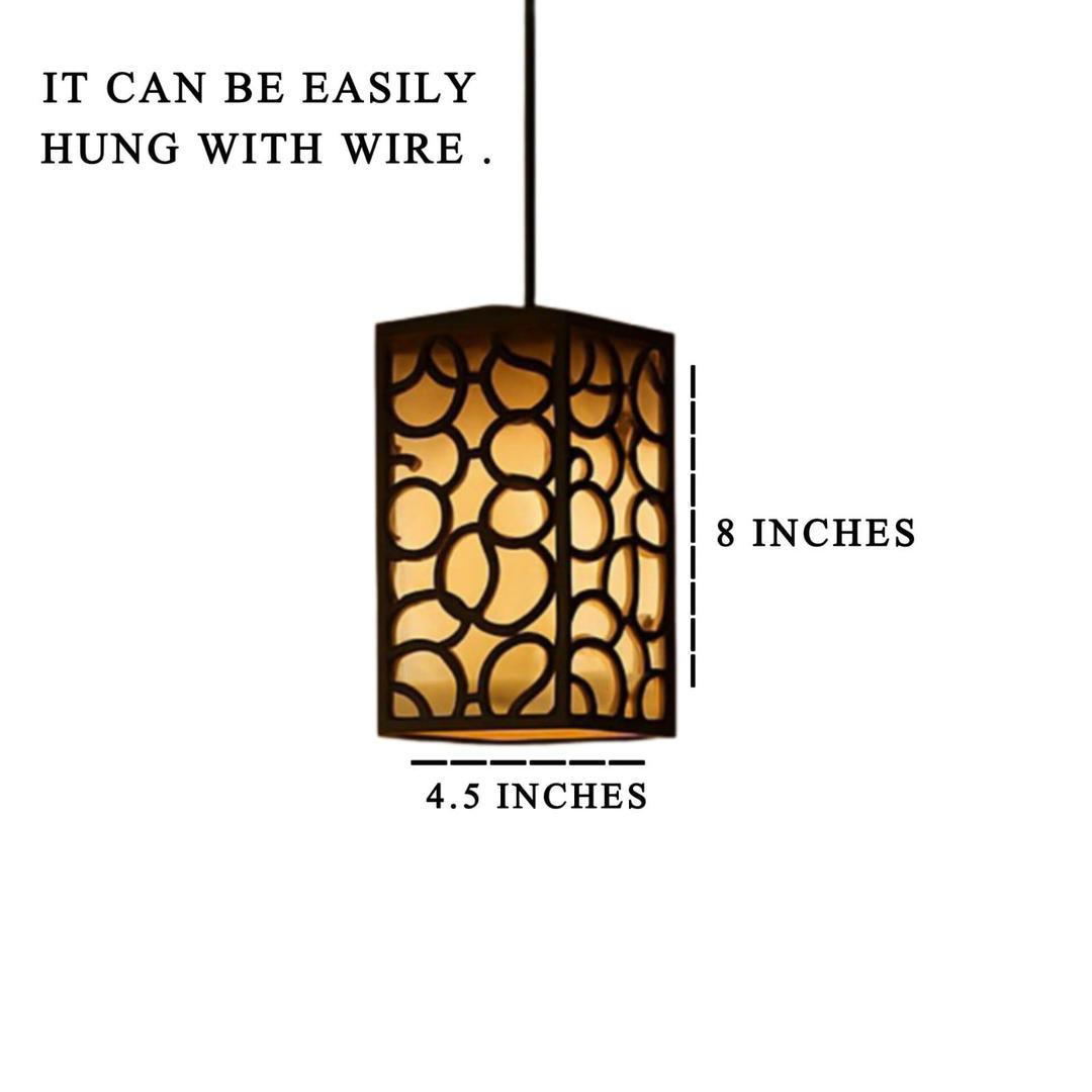 Wooden Pendant Light Golden Warm Glow 40"