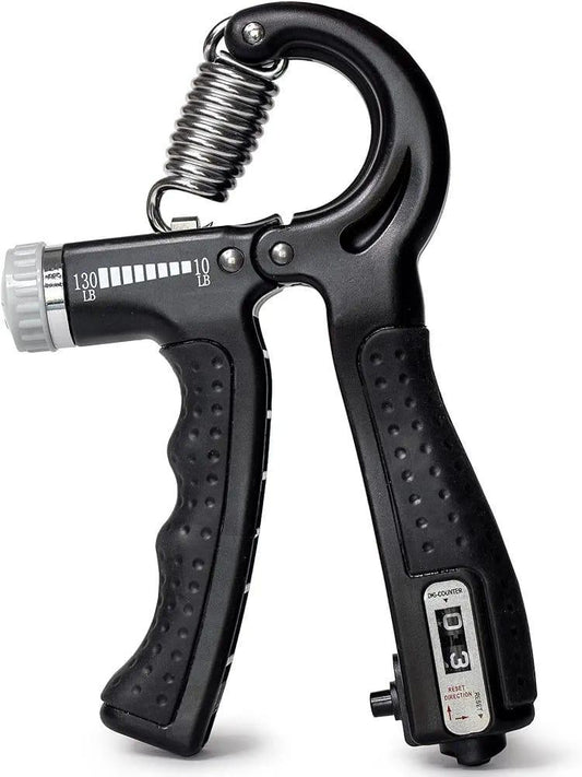 Digital Hand Grip Exerciser Adjustable Resistance 10-130lbs