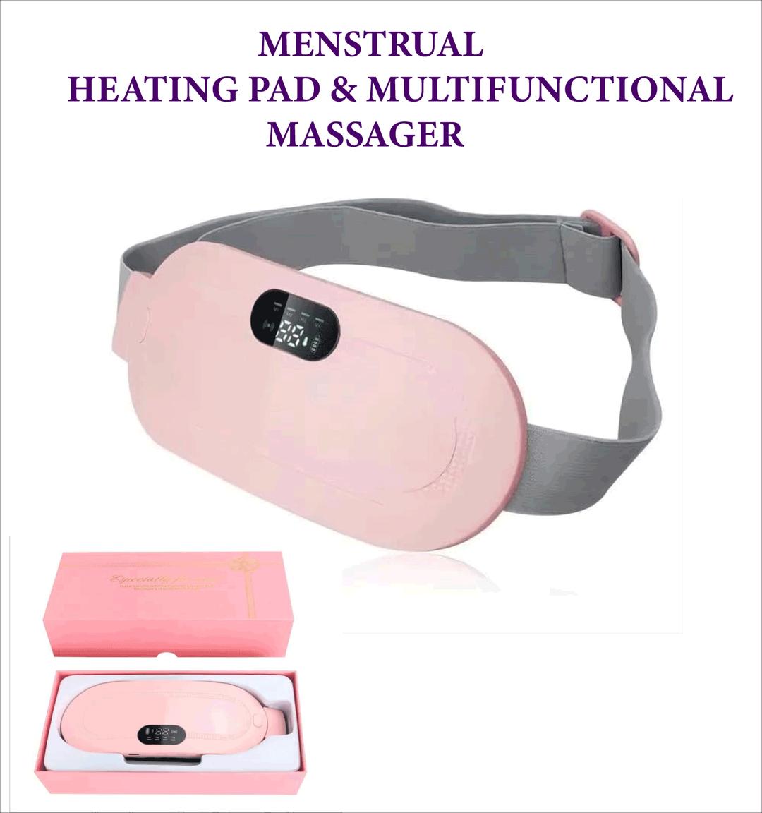 Menstrual Heating Pad & Massager Pink Gray Adjustable
