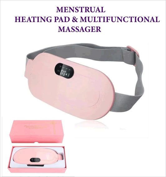 Menstrual Heating Pad & Massager Pink Gray Adjustable