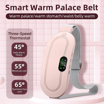 Menstrual Heating Pad & Massager Pink Gray Adjustable