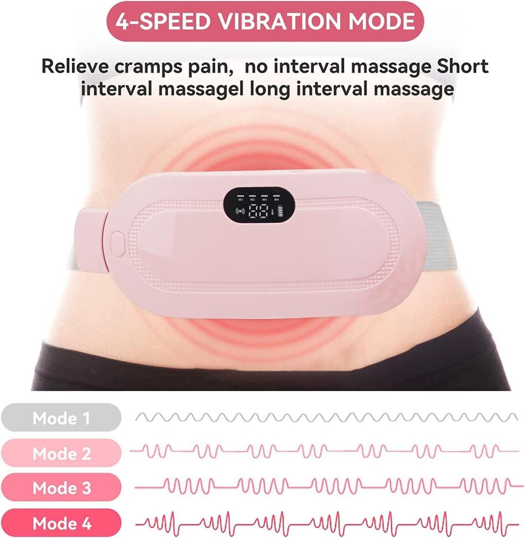 Menstrual Heating Pad & Massager Pink Gray Adjustable