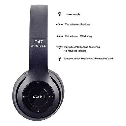Wireless Bluetooth 4.1 Headphones Black P47