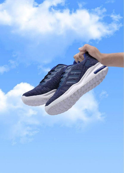 Blue Purple Mesh Sports Shoes with White Foam Sole