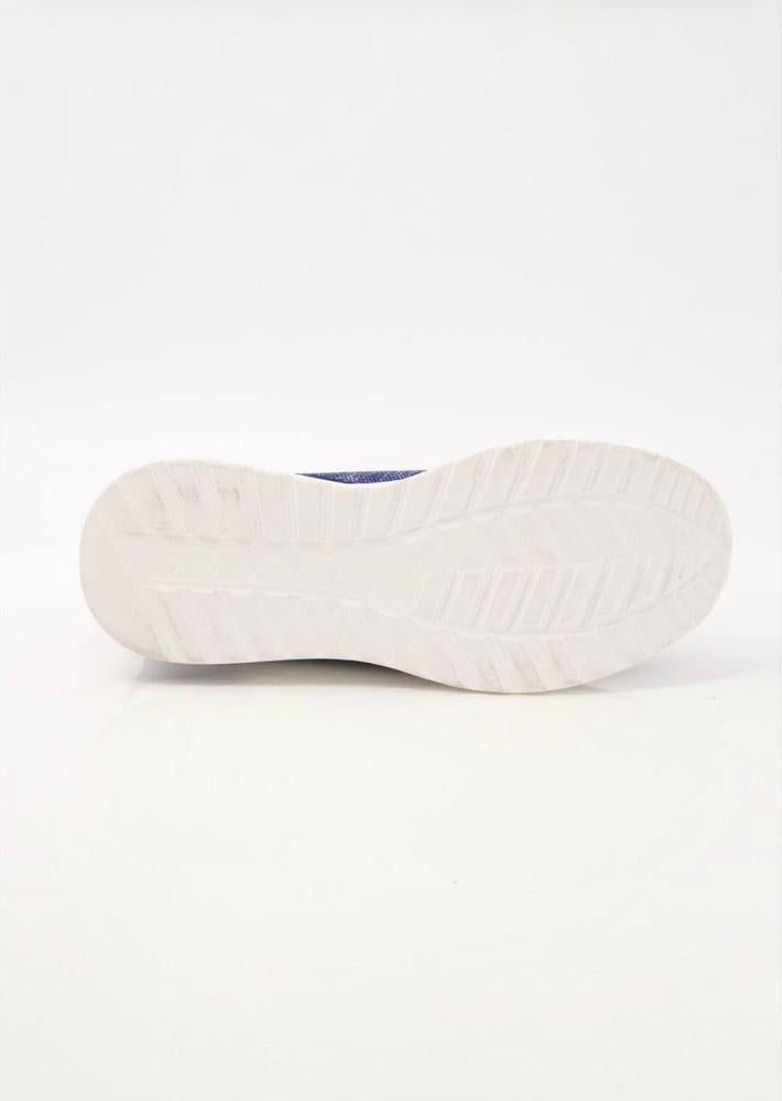 Blue Purple Mesh Sports Shoes with White Foam Sole