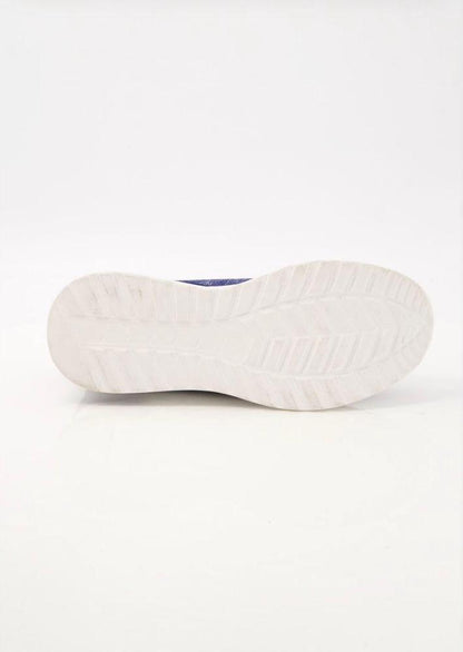 Blue Purple Mesh Sports Shoes with White Foam Sole