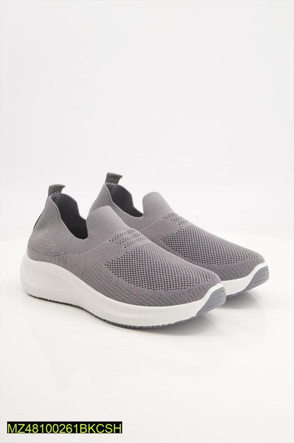 Grey Slip-On Jogging Shoes for Daily Wear
