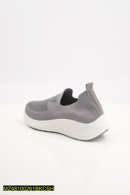 Grey Slip-On Jogging Shoes for Daily Wear