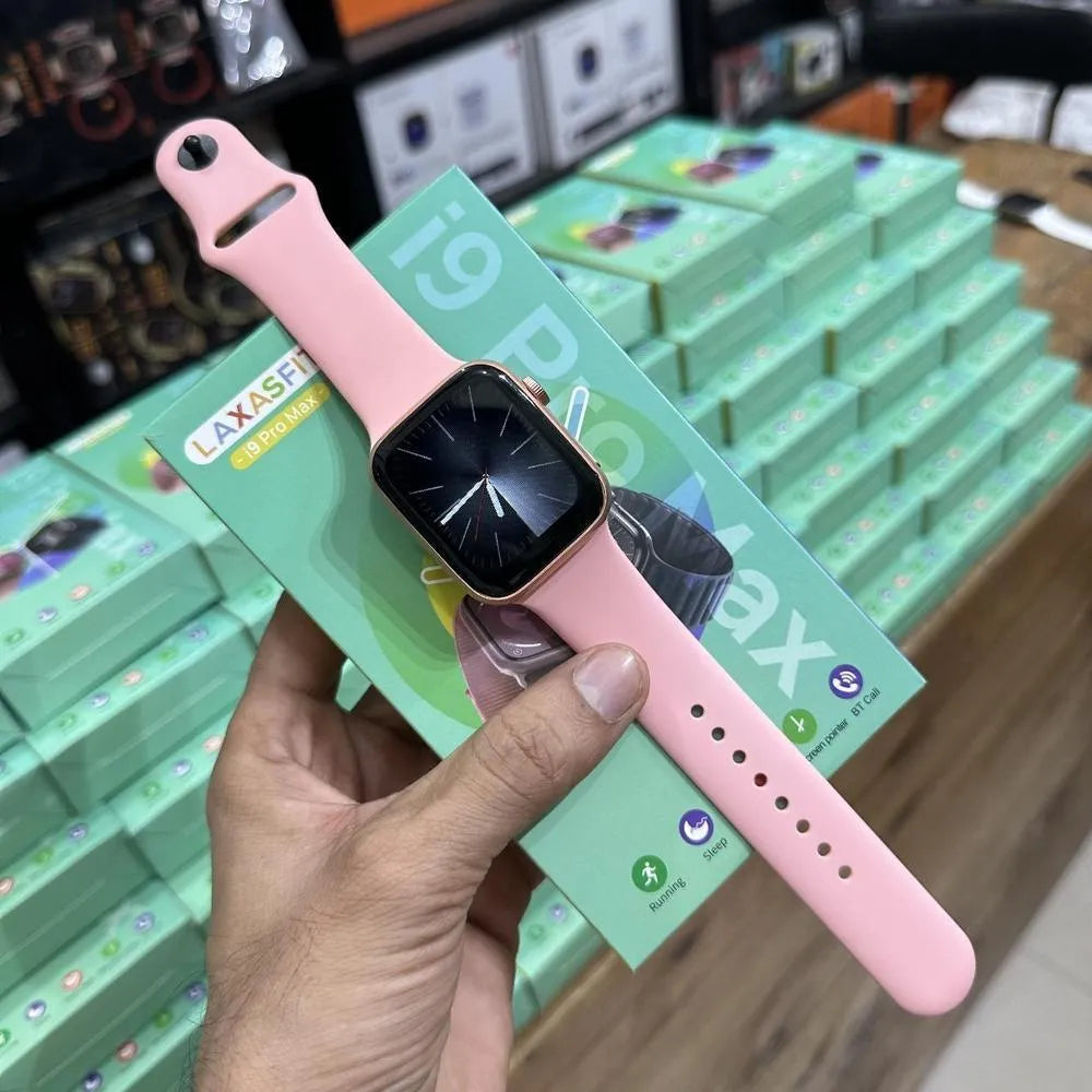 Black i9 Pro Max Smart Watch with BT Call & Sleep Tracking