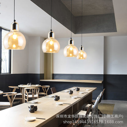 Modern Bell Glass Chandelier for Living Room Dining Bar