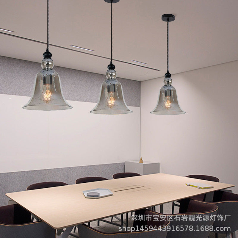 Modern Bell Glass Chandelier for Living Room Dining Bar